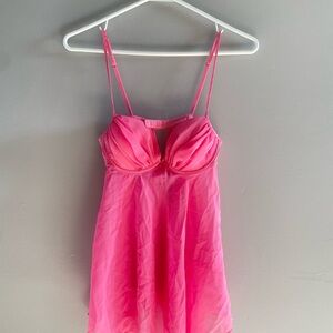 La SENZA Pink Mesh Babydoll Top